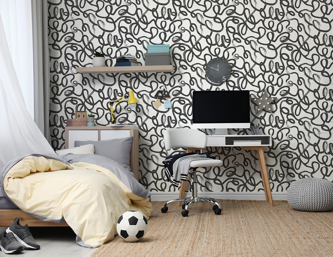 Squiggle Black/White