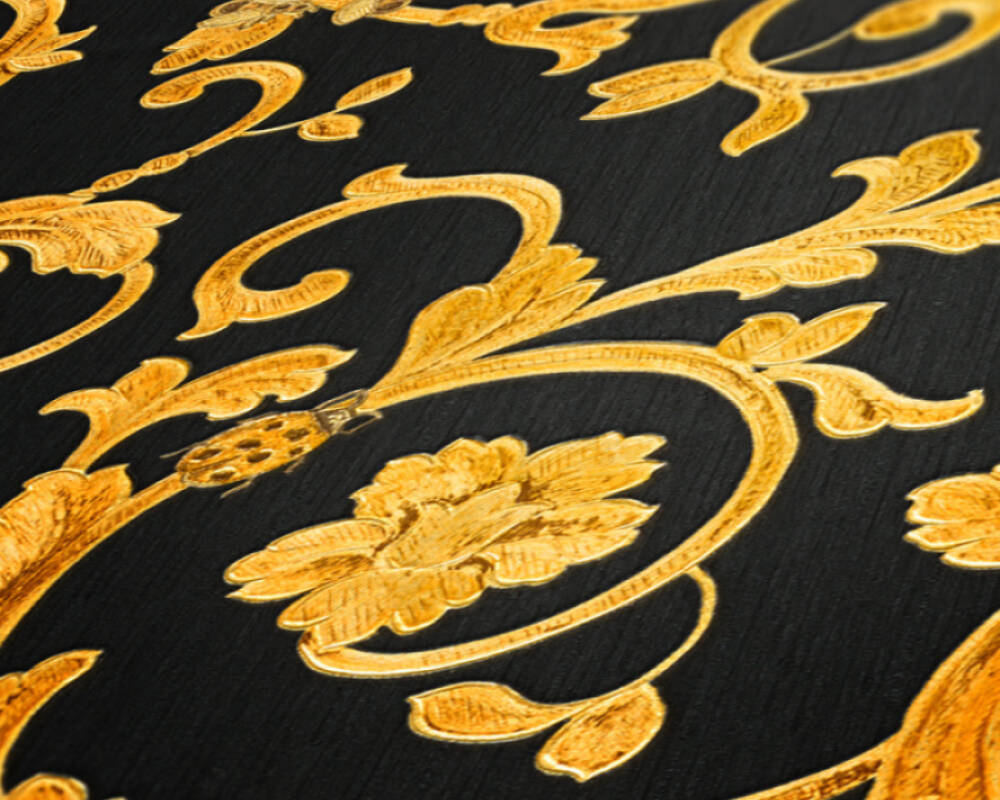 VERSACE HOME WALLPAPER «BLACK, GOLD, METALLIC, YELLOW» 343252
