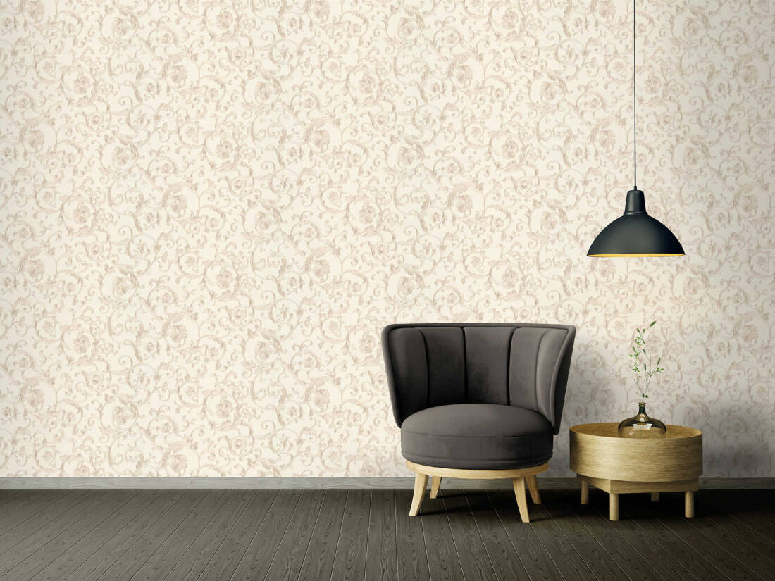VERSACE HOME WALLPAPER «BEIGE, CREAM, METALLIC» 343263