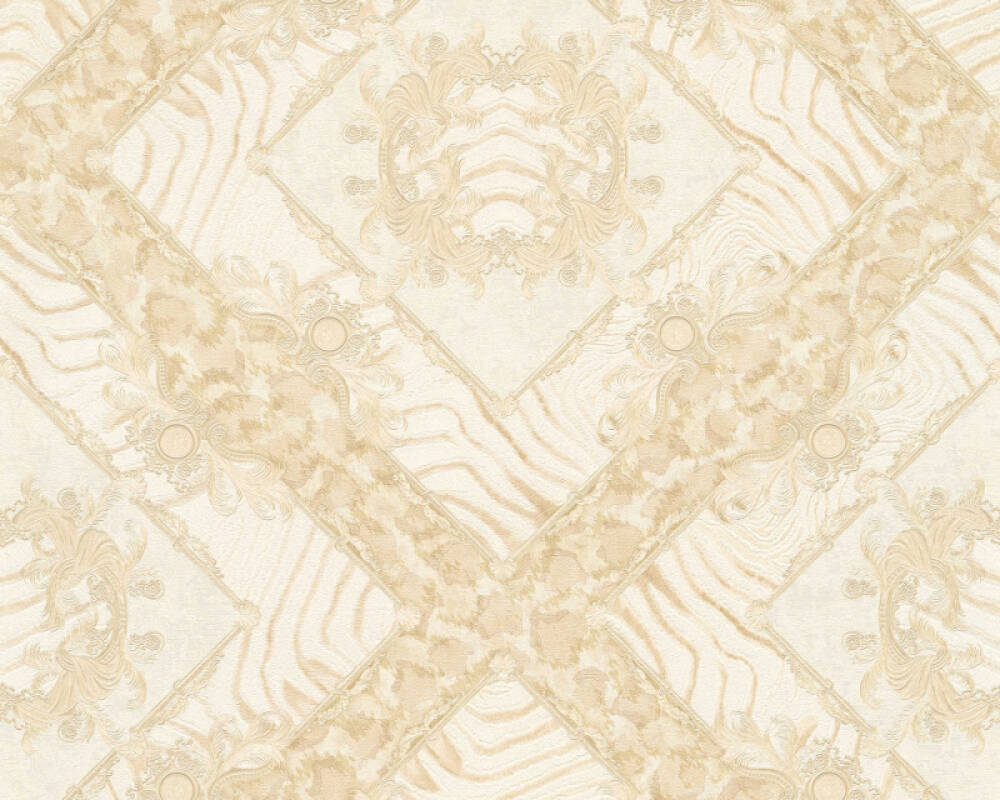 VERSACE HOME WALLPAPER «BEIGE, CREAM, METALLIC» 349044