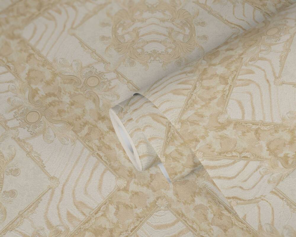 VERSACE HOME WALLPAPER «BEIGE, CREAM, METALLIC» 349044