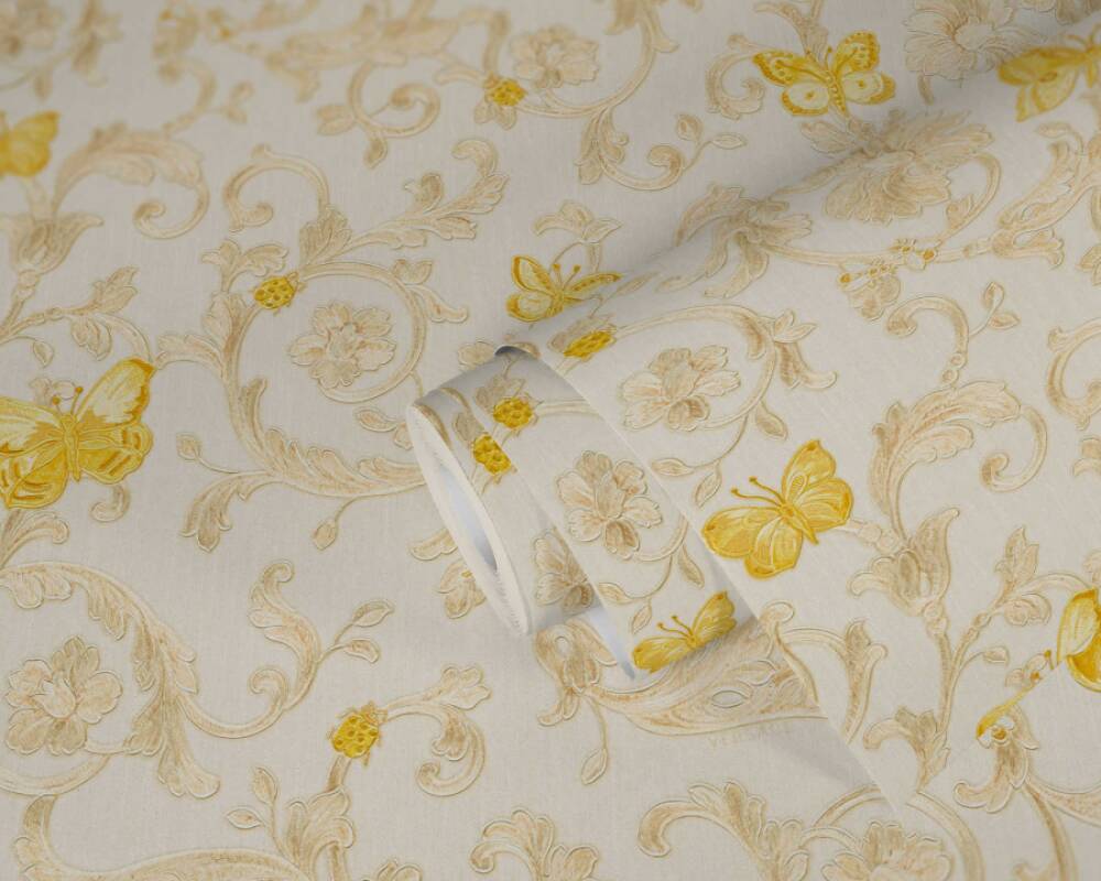 VERSACE HOME WALLPAPER «CREAM, GOLD, METALLIC, YELLOW» 343251