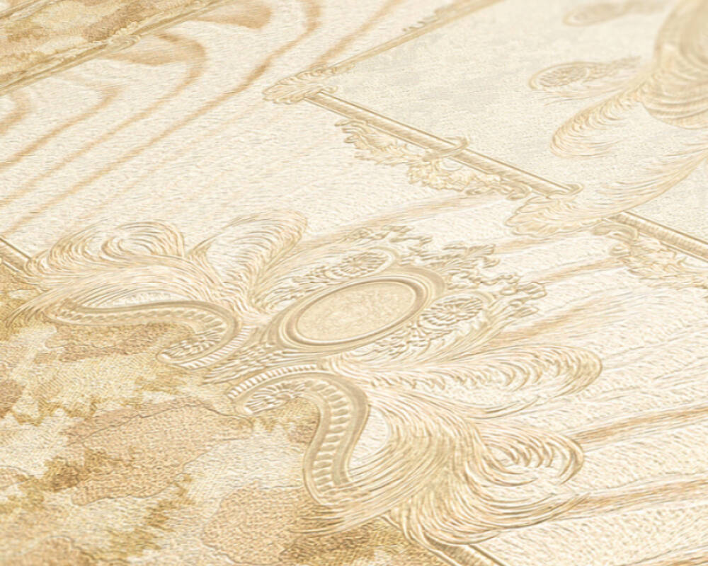 VERSACE HOME WALLPAPER «BEIGE, CREAM, METALLIC» 349044