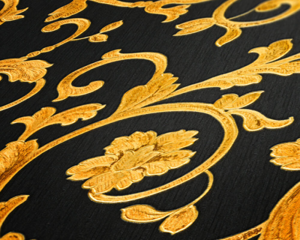 VERSACE HOME WALLPAPER «BLACK, GOLD, METALLIC, YELLOW» 343262