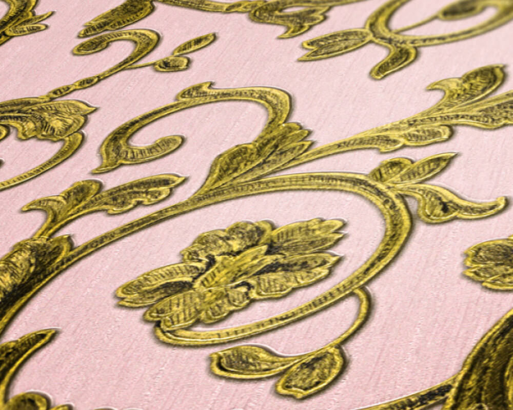 VERSACE HOME WALLPAPER «GOLD, GREEN, METALLIC, PINK» 343264