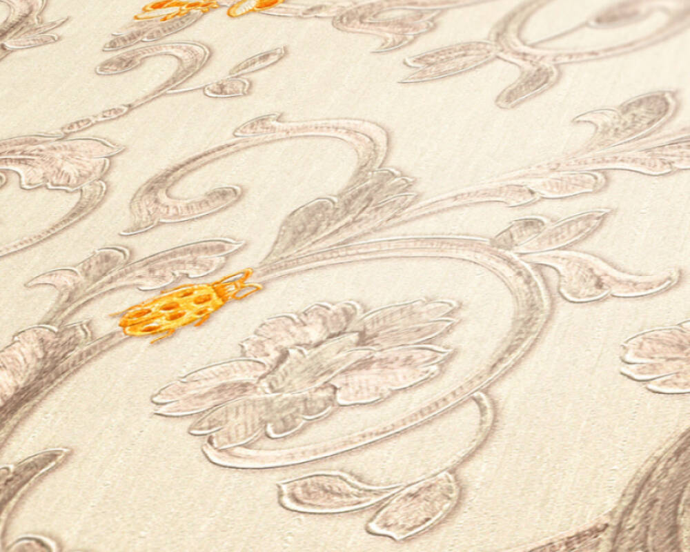 VERSACE HOME WALLPAPER «CREAM, METALLIC, YELLOW» 343253