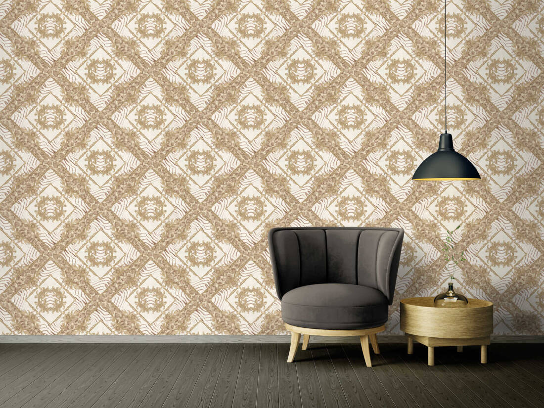 VERSACE HOME WALLPAPER «BEIGE, BRONZE, BROWN, METALLIC» 349041