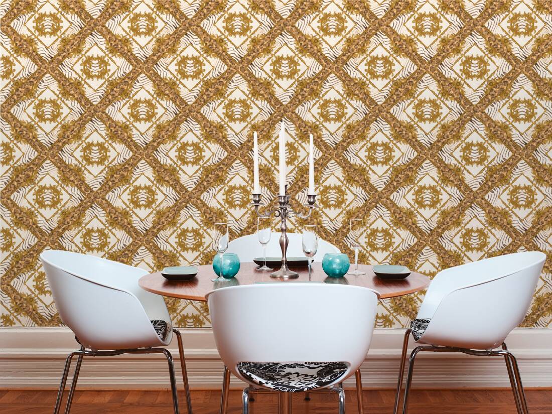 VERSACE HOME WALLPAPER «BROWN, CREAM, GOLD, METALLIC» 349043