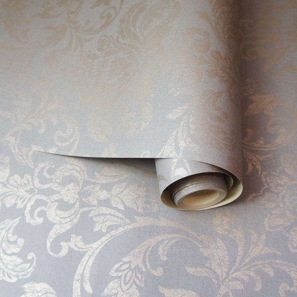 Glistening Damask Rosegold/Grey