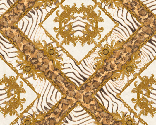 VERSACE HOME WALLPAPER «BROWN, CREAM, GOLD, METALLIC» 349043