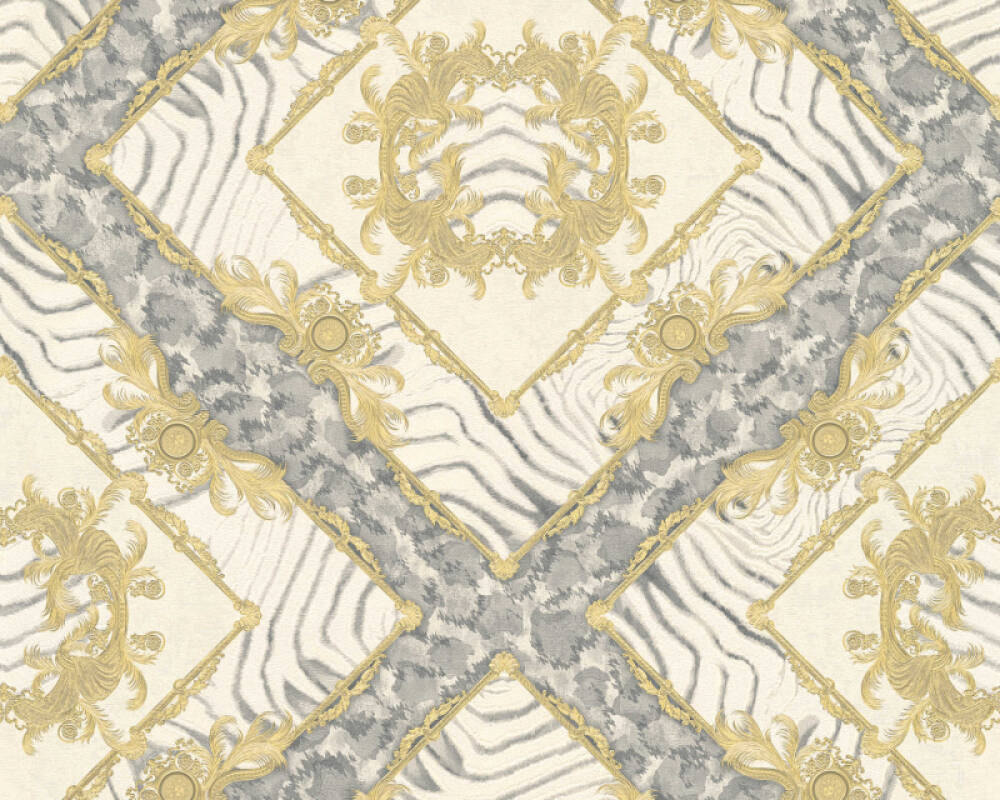 VERSACE HOME WALLPAPER «CREAM, GREY, METALLIC» 349042