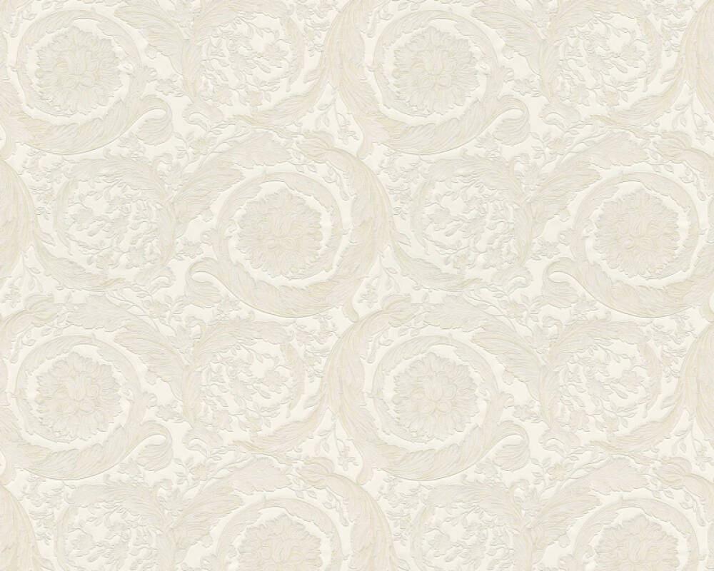 VERSACE HOME WALLPAPER «FLOWERS, CREAM, METALLIC» 935832