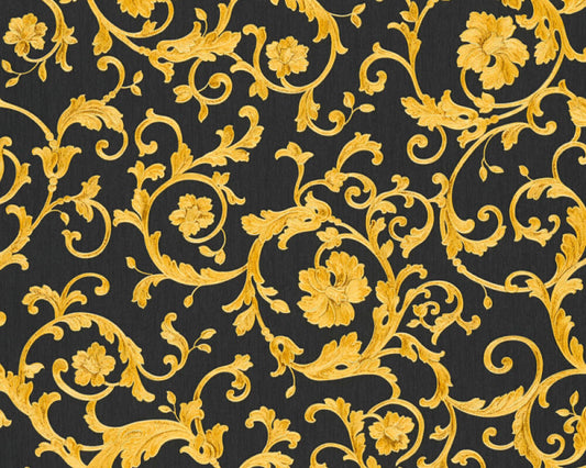 VERSACE HOME WALLPAPER «BLACK, GOLD, METALLIC, YELLOW» 343262