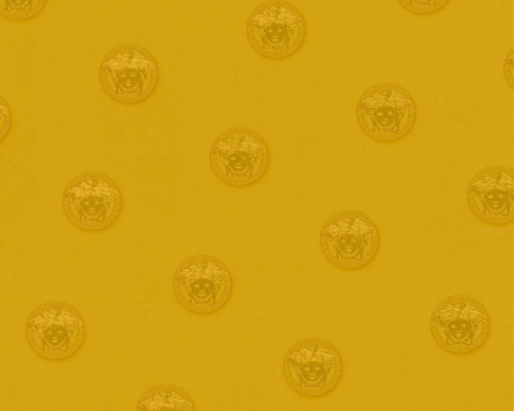 VERSACE HOME WALLPAPER «FABRIC, GOLD, METALLIC, YELLOW» 348624