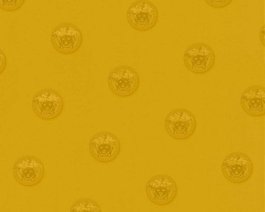 VERSACE HOME WALLPAPER «FABRIC, GOLD, METALLIC, YELLOW» 348624