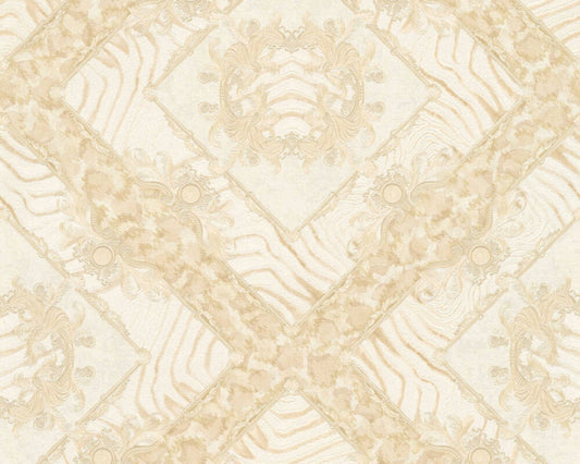 VERSACE HOME WALLPAPER «BEIGE, CREAM, METALLIC» 349044