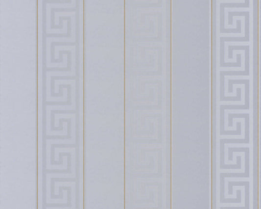 VERSACE HOME WALLPAPER «STRIPES, GOLD, METALLIC, SILVER» 935245