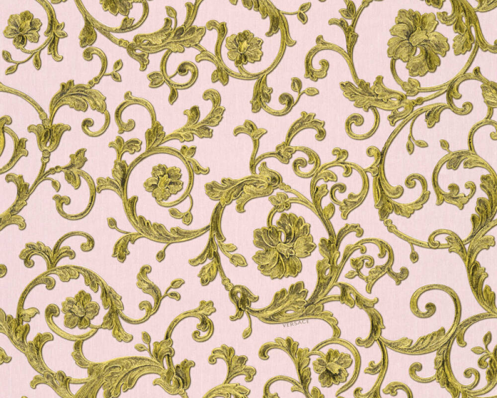 VERSACE HOME WALLPAPER «GOLD, GREEN, METALLIC, PINK» 343264