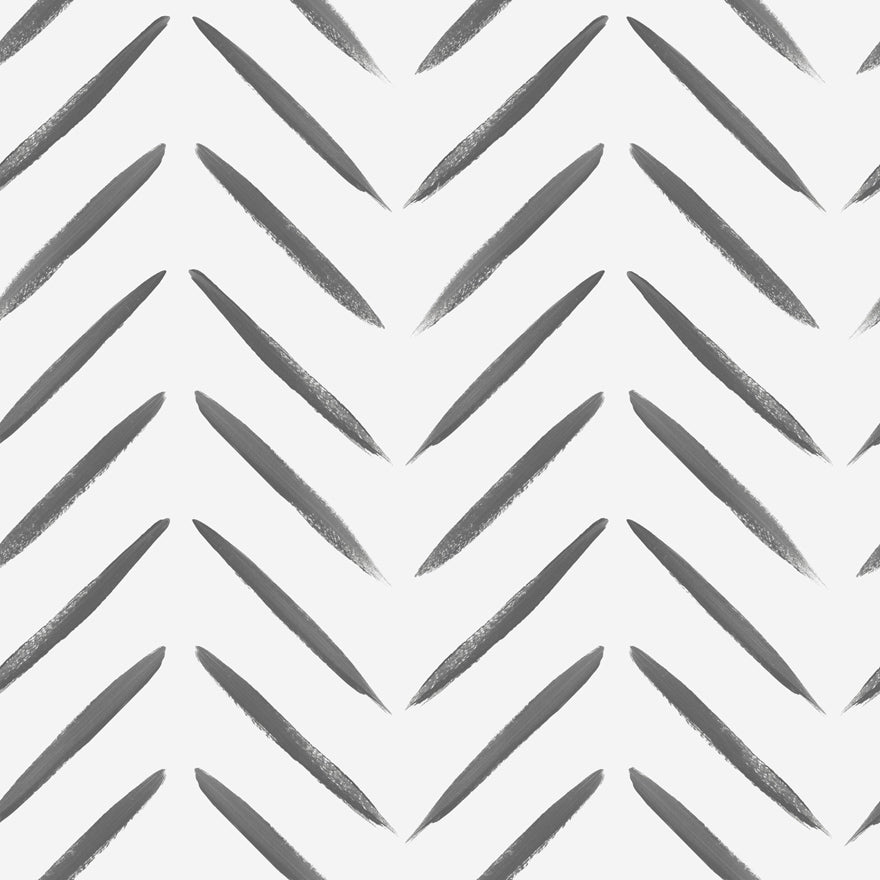 Chevron Brush Marks Black and White