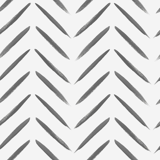 Chevron Brush Marks Black and White