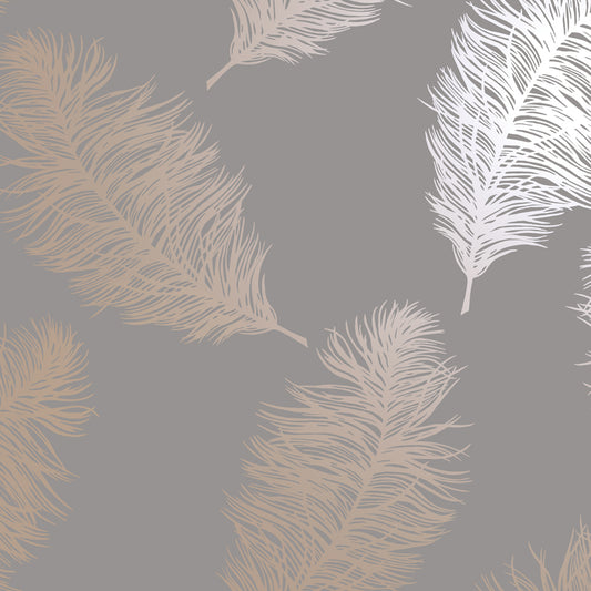 Fawning Feather Grey_ Rose Gold