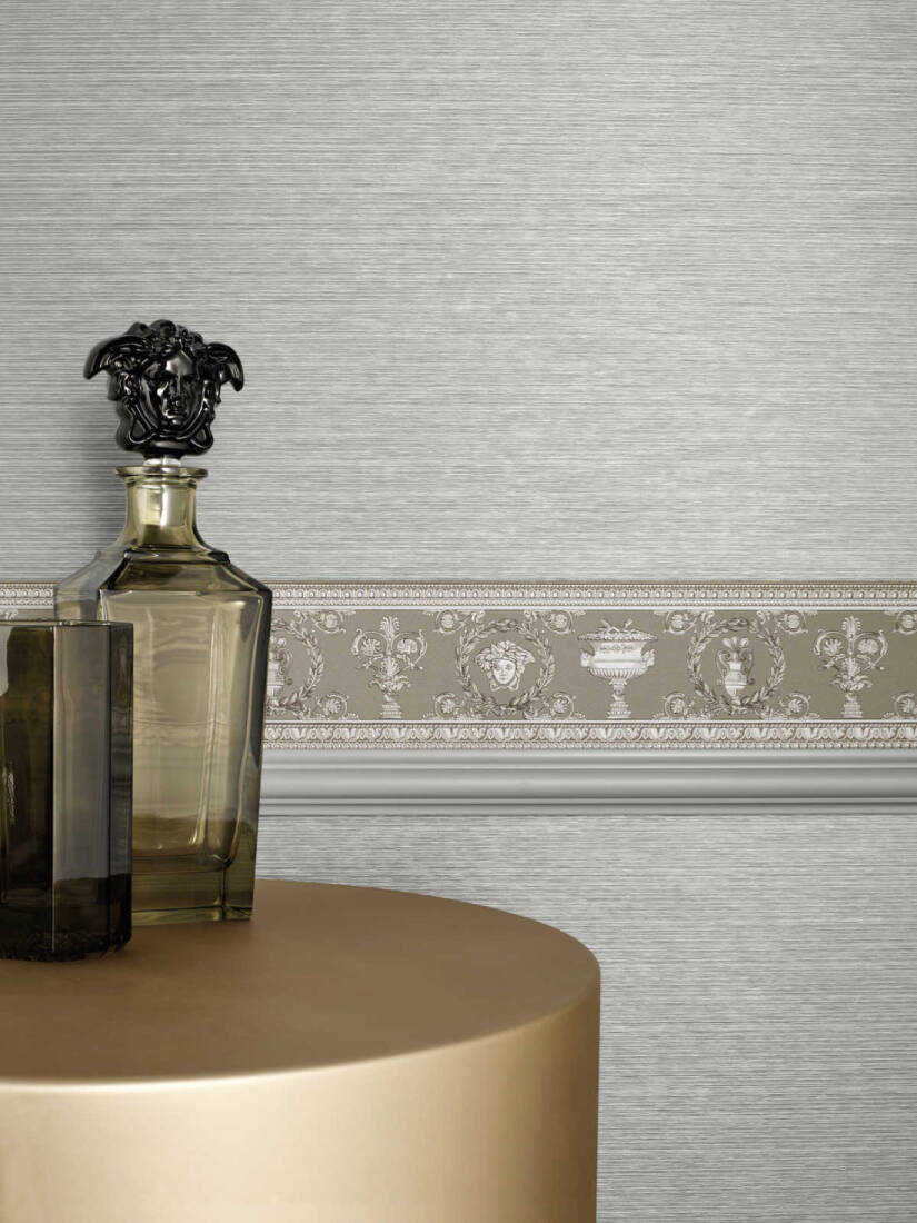 VERSACE HOME WALLPAPER «UNI, METALLIC, SILVER» 935255