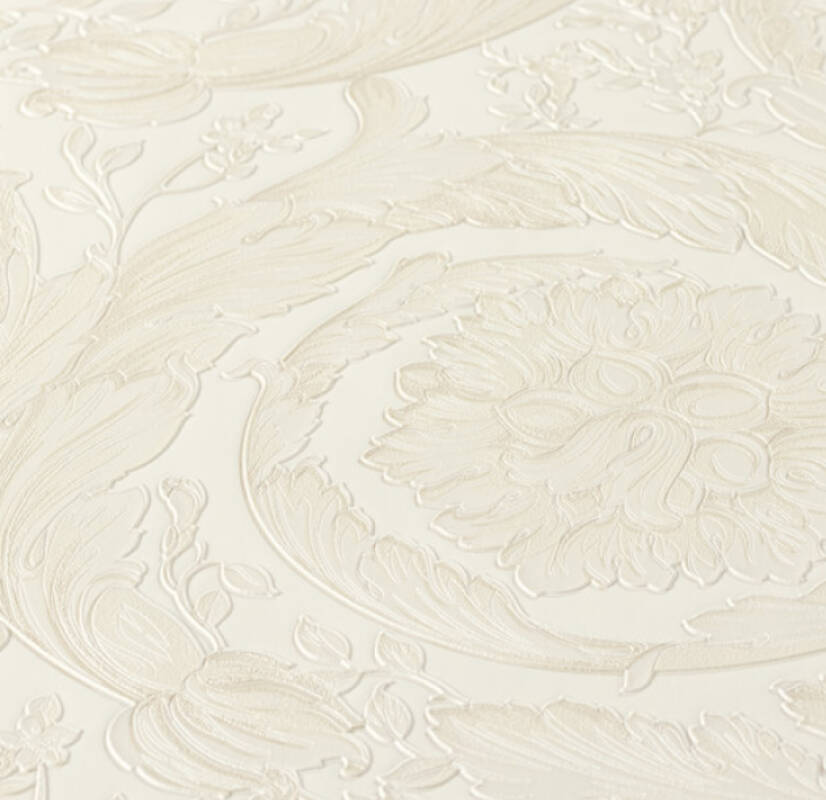 VERSACE HOME WALLPAPER «FLOWERS, CREAM, METALLIC» 935832