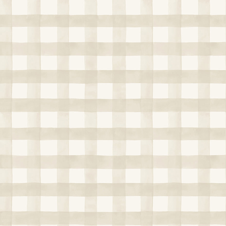 Watercolor Gingham Beige