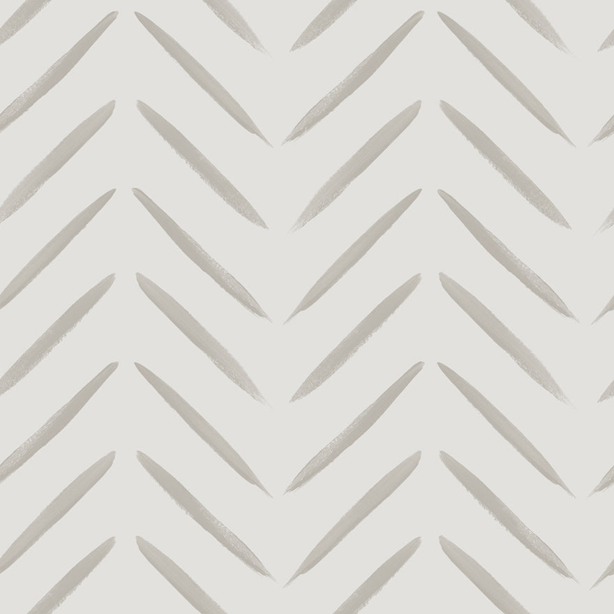 Chevron Brush Marks Taupe