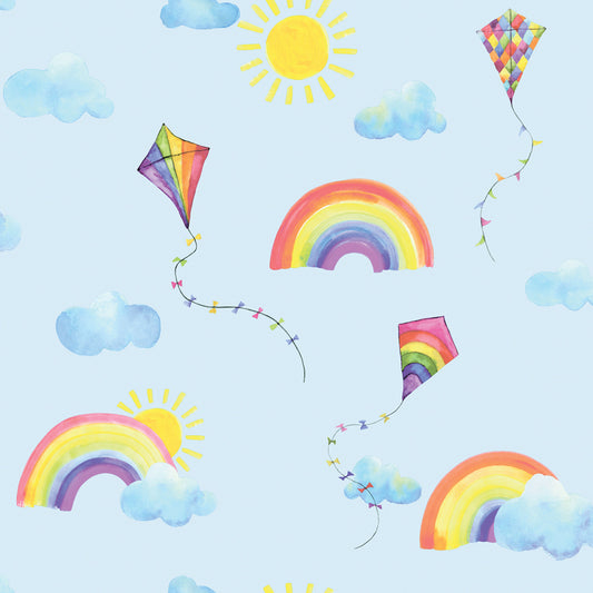 Rainbows and Flying Kites Blue